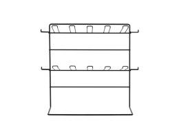 Stojak Ekspozytor Metalowy Czarny 43x21x41 cm