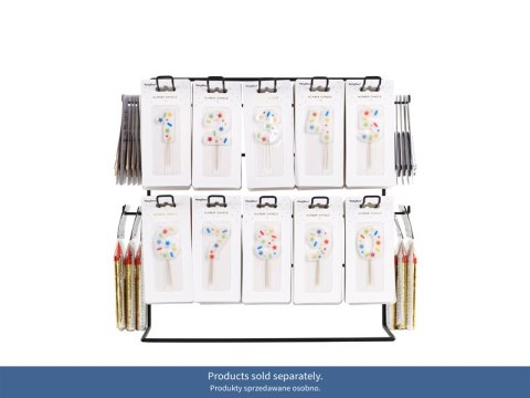 Stojak Ekspozytor Metalowy Czarny 43x21x41 cm