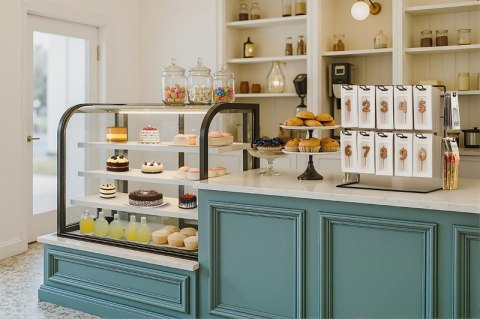 Stojak Ekspozytor Metalowy Czarny 43x21x41 cm