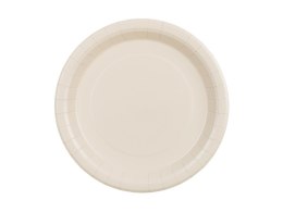 Talerzyki papierowe Okrągłe Beż Desert Sand 23cm 6 szt