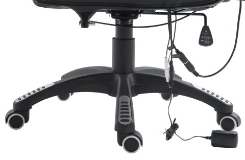 Fotel biurowy skóra eko z masażem brązowy