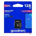 GOODRAM Karta Pamięci MicroSDXC 128GB CL10 UHS I + Adapter