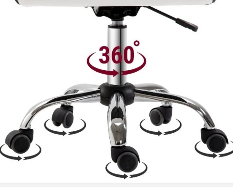 Krzesło Obrotowe Skóra Eko Biały PAKO H 921-075