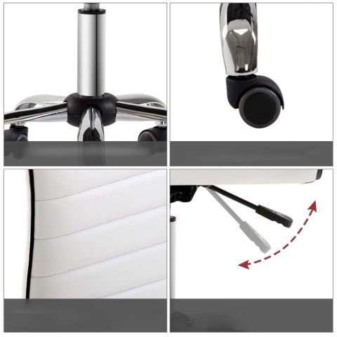 Krzesło Obrotowe Skóra Eko Biały PAKO H 921-075