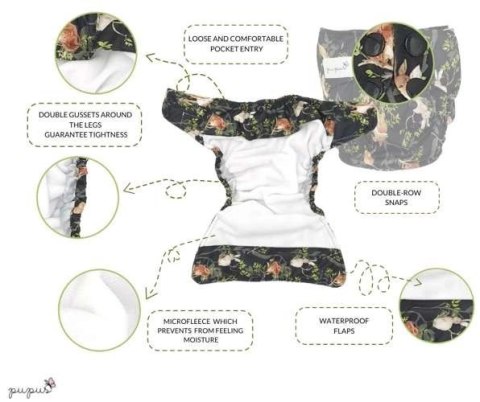 Pieluszka z kieszonką OS dwurzędowa, STATECZKI