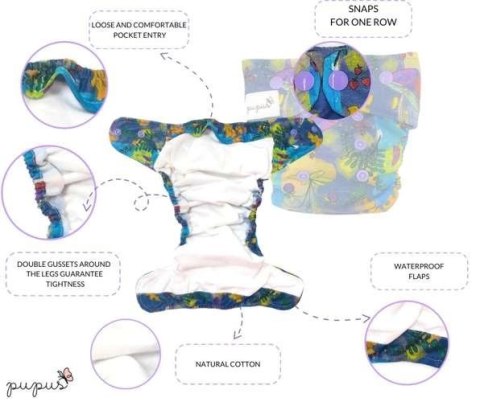 Pieluszka z kieszonką DZIEŃ W LESIE