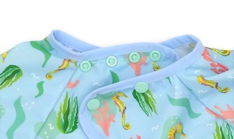 Śliniak fartuszek z rękawami - Konik Morski