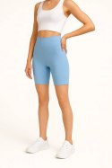 Krótkie Legginsy z Wysokim Stanem - Sky Blue