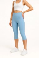Legginsy 3/4 z Wysokim Stanem - Sky Blue