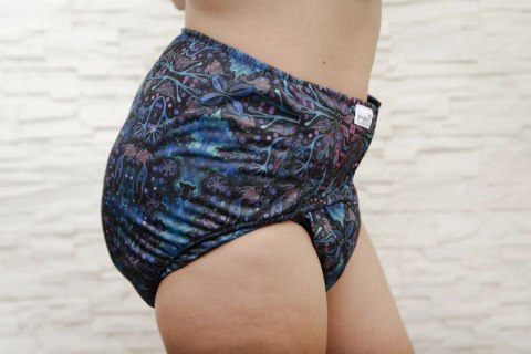 Pielucha wielorazowa dla dorosłych typu OTULACZ z wkładem - NEON SPLASH