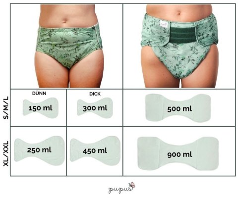 Pielucha wielorazowa dla dorosłych typu OTULACZ z wkładem - NEON SPLASH