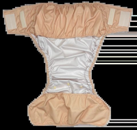 Pielucha wielorazowa dla dorosłych z wkładem - CIELISTY