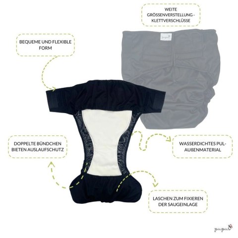 Pielucha wielorazowa dla dorosłych z wkładem - NOC W LESIE