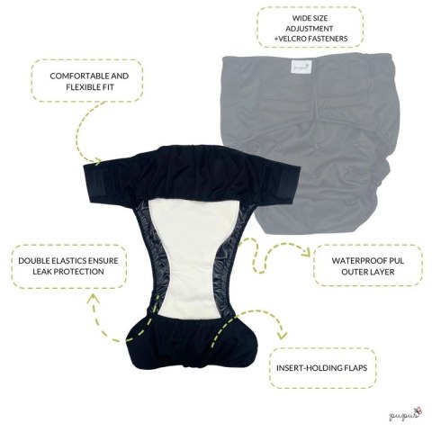 Pielucha wielorazowa dla dorosłych z wkładem - Dinozaury