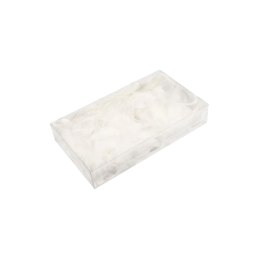 Piórka dekoracyjne w pudełku Białe