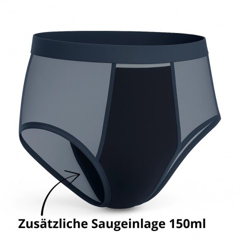 Wielorazowe majtki chłonne męskie BIAŁE