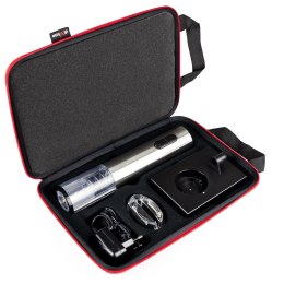 Elektryczny korkociąg Silver Twister Deluxe - otwieracz do wina w etui