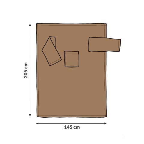 Kocyk Szlafrok Cappuccino koc z rękawami polar