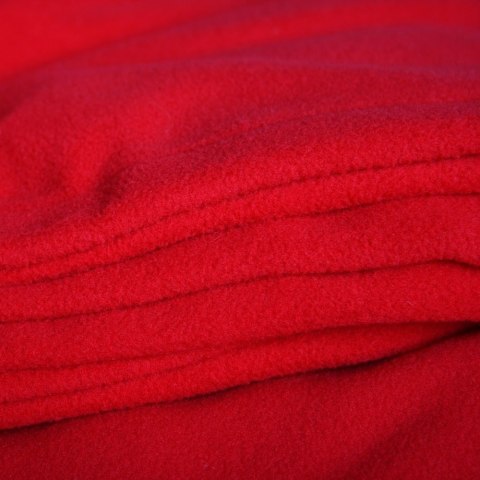 Kocyk Szlafrok Czerwony kocyk z rękawami polar