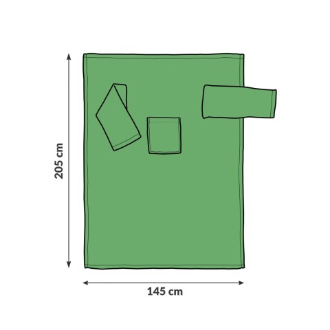 Kocyk Szlafrok Groszek koc z rękawami polar POLSKI