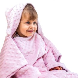 Kocyk do wózka fotelika samochodowego różowy minky