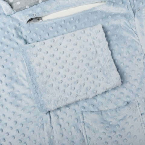 Kocyk do wózka fotelika samochodowego szary minky