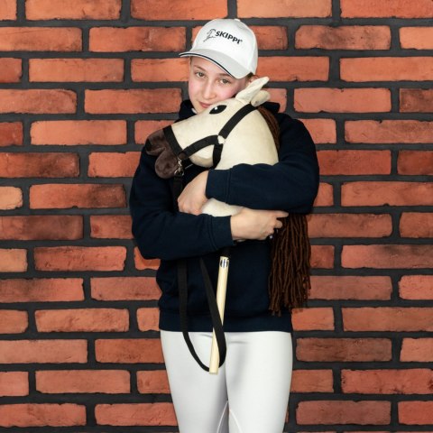Konik na kiju z kantarem - Hobby Horse Skippi - Biszkopt - A3 - prezent