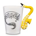 Kubek Muzyka - Saksofon - w pudełku prezentowym - prezent dla fana jazzu