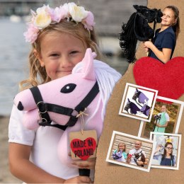 Mały Hobby Horse Skippi - koń na kiju - różowy A5 - lekki i poręczny