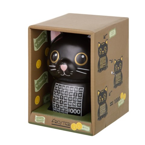 Skarbonka wykreślanka Kot - tracker oszczędzania - wyzwanie 1000