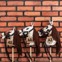Skippi Hobby Horse A5 w brązowe łaty - koń na kiju - kantar wodze zestawie