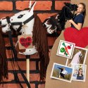 Skippi Hobby Horse w brązowe łaty - duży koń na kiju - kantar w zestawie