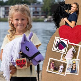 Skippi - lekki mały hobby horse A5 - lawendowy liliowy fioletowy - kantar