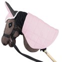 Zestaw Skippi - Hobby Horse Gniady - Derka i nauszniki - różowa i szara