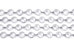 Girlanda kryształowa, bezbarwny, 1m