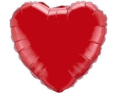 Balon foliowy Serce czerwone, JUMBO 80 cm, Flexmetal