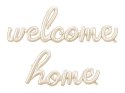 Balon foliowy napis "Welcome Home" - cappuccino, beżowy, 335x71 cm