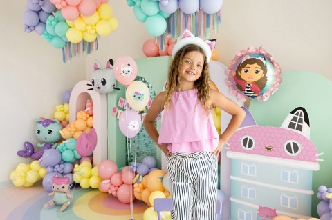 Balony lateksowe Strong Koci Domek Gabi Pastelowe Mix 30 cm 6 szt