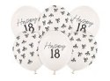 Balony zestaw na 18 urodziny, Pastel Off-white, 30cm, 6 szt.