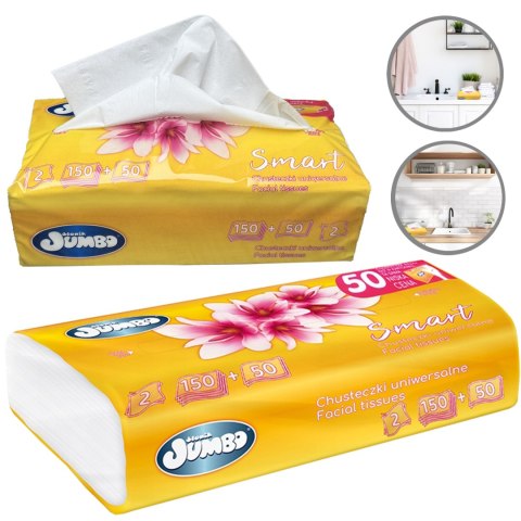 Chusteczki uniwersalne 200 szt. SŁONIK JUMBO SMART folia 2W - 900 op.