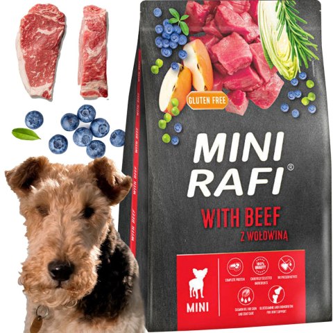 Sucha Karma Dla Psa RAFI MINI Adult z Wołowiną 3 kg - 2 szt.