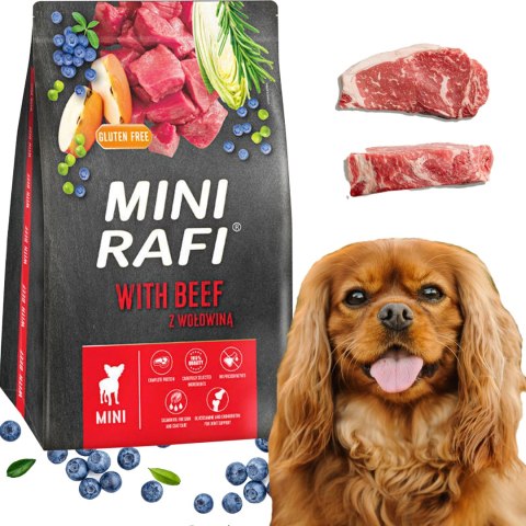 Sucha Karma Dla Psa RAFI MINI Adult z Wołowiną 3 kg - 2 szt.