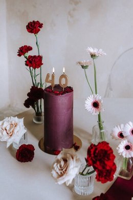 Świeczka urodzinowa Cyferka 2, złota, 5,5cm