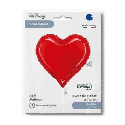 Balon Foliowy - Czerwone Serce 46cm, Sweetie Heart, Grabo