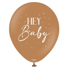 Balony lateksowe Kalisan Hey Baby Caramel Brown, brązowy, 45 cm, 2 szt.