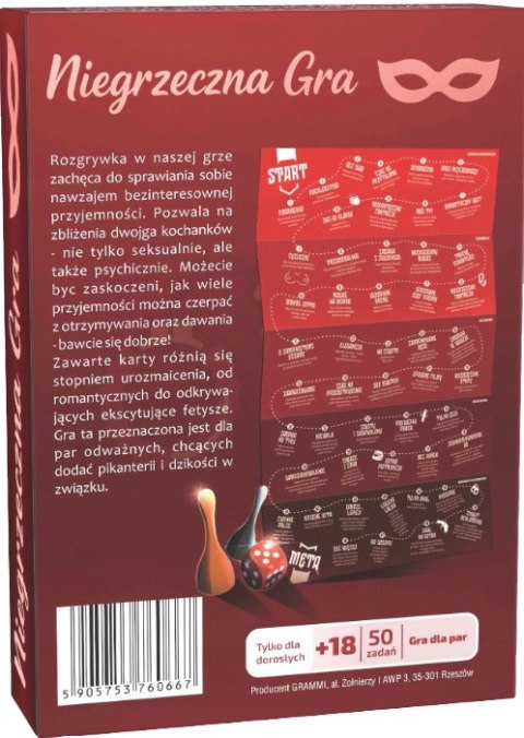Gra Planszowa Dla Dorosłych - NIEGRZECZNA GRA - 50 PIKANTNYCH ZADAŃ