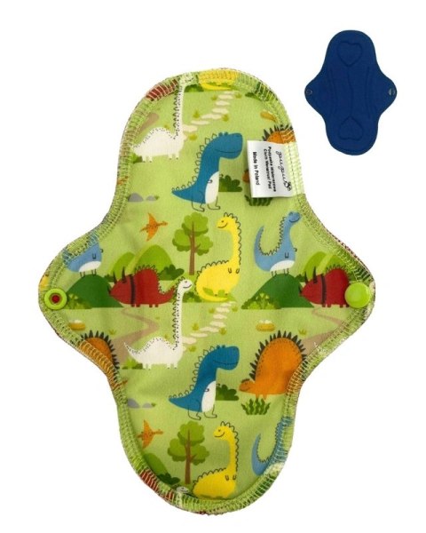 ŚREDNIA M Podpaska wielorazowa bambus-coolmax - DINOZAURY