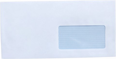 Koperta DL biała SK samoklejąca 110x220 mm - okienko 90x45 mm - 250 szt.