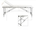 Łóżko Do Masażu Składane Aluminiowe Białe PAKO 700-039WT