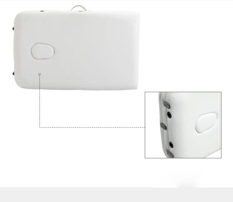 Łóżko Do Masażu Składane Aluminiowe Białe PAKO 700-039WT